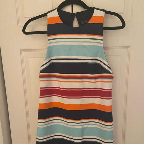 zara striped mini dress